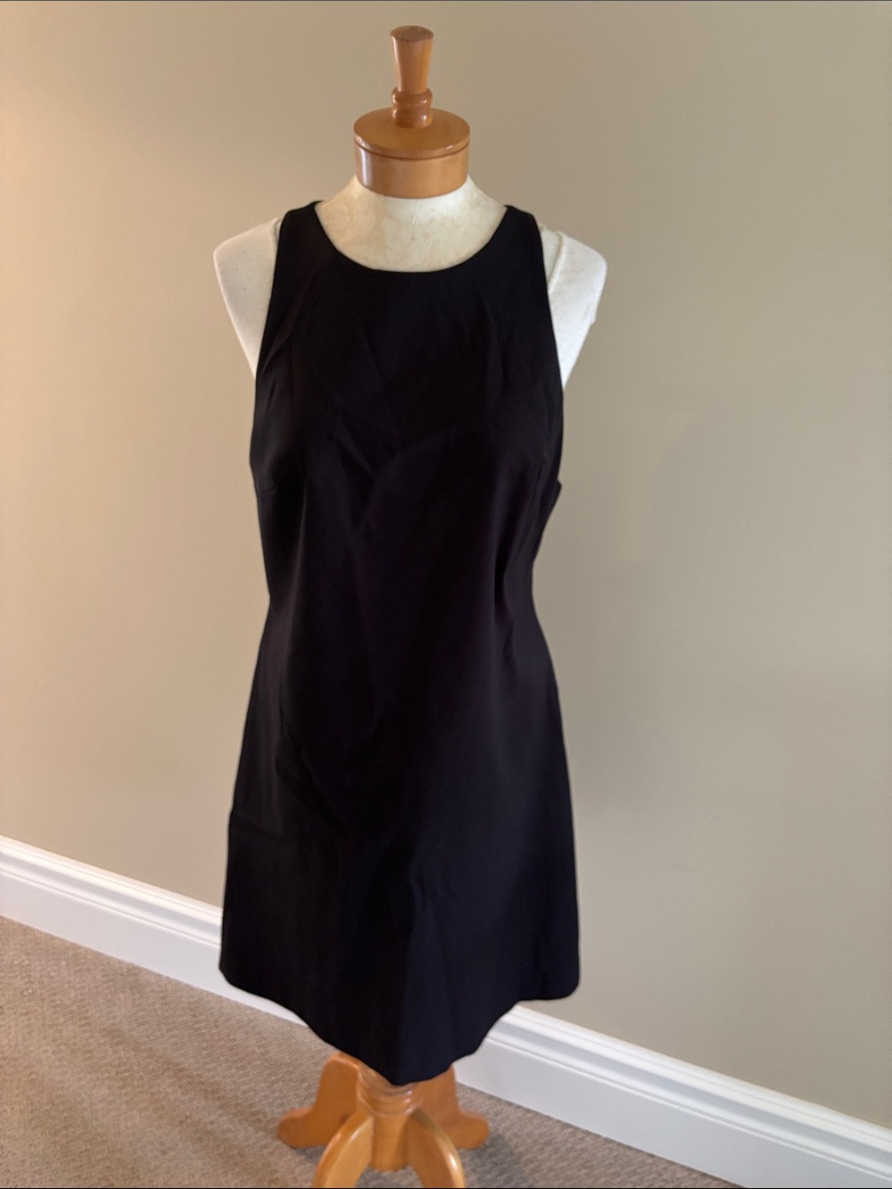 Zara Back Bow Black Sleeveless Shift Dress
